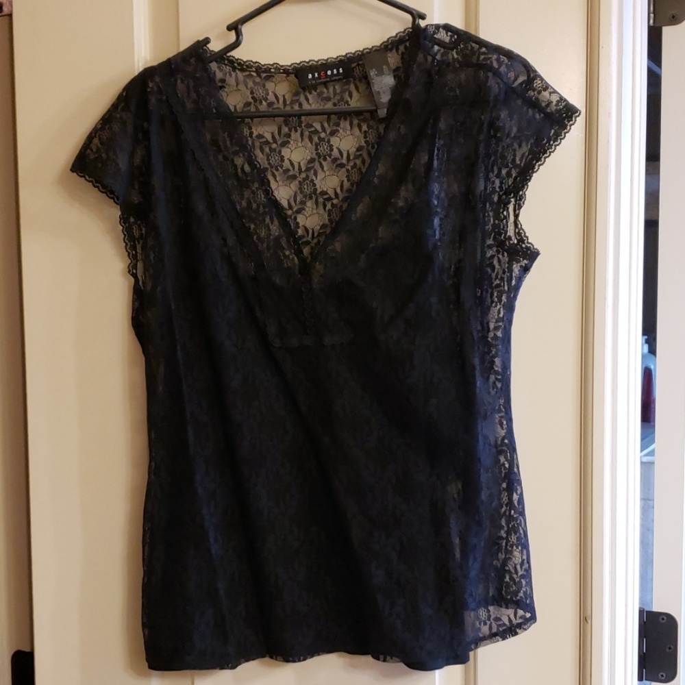 Black lace top